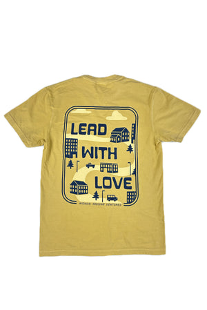 Lead with Love Mustard Tee