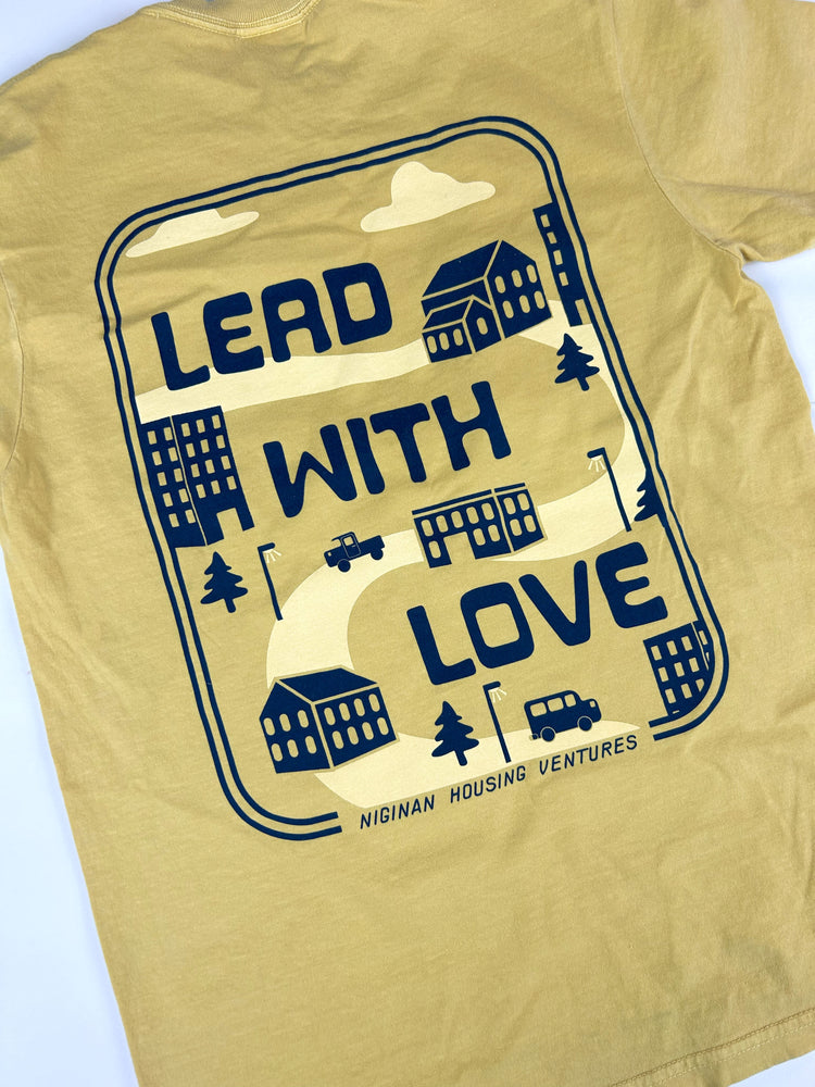 Lead with Love Mustard Tee