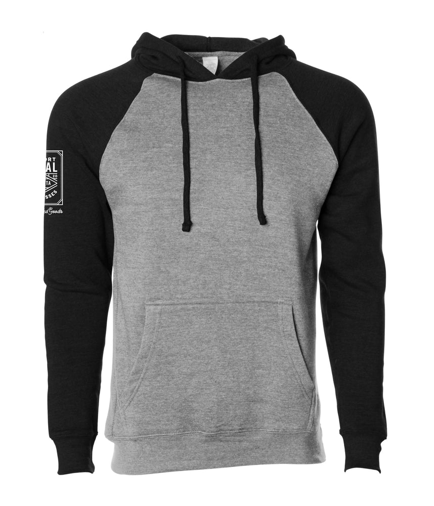 
                
                    Load image into Gallery viewer, Supporting Local Hoodie - Black/Grey
                
            